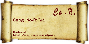 Csog Noémi névjegykártya